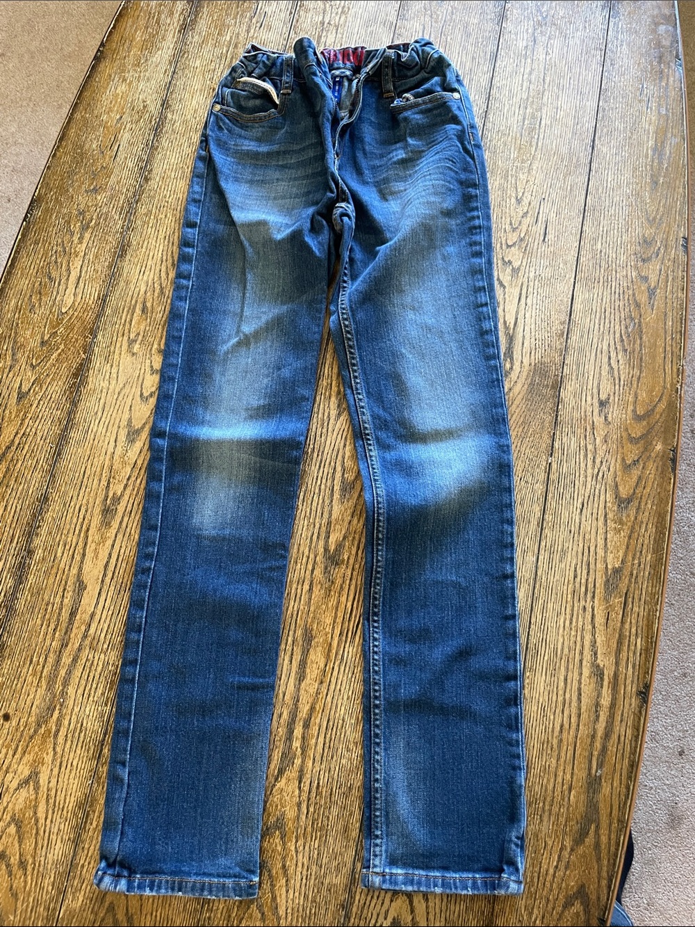Dark Blue Slim Straight Jeans for boys